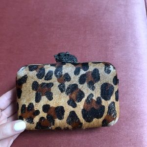 Leopard print clutch